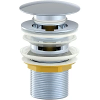 Донный клапан для раковины Wonzon & Woghand WW-88SS01-CR с переливом, хром