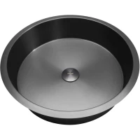 Раковина Abber Wasser Kreis AF2409GM 43,6x43,6 см, встраиваемая снизу, оружейная сталь матовый