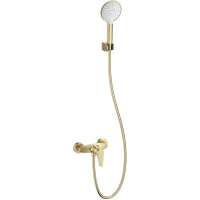 Смеситель для душа Wonzon & Woghand Alfa WW-AE3102-BG с душевым гарнитуром, золотой матовый