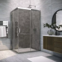 Душевой уголок Vegas Glass ZA-F TUR NOVO 120*70 08 07 120x70 см, профиль хром, стекло графитовое