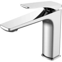 Смеситель для раковины Vincea Puro VBF-5P01CH без донного клапана, хром