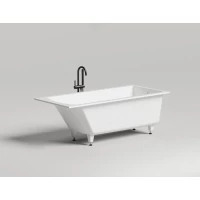 Ванна из литьевого мрамора Salini S-Sense Cascata 104113M 169,8x75 см, белый матовый