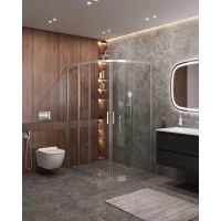 Душевой уголок Cezares Molveno MOLVENO-RH-2-130/100-C-Cr-IV 130x100 см, профиль хром, стекло прозрачное