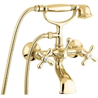 Смеситель для ванны Emmevi Deco Classic 12011/OR с душевым гарнитуром, золотой