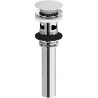 Донный клапан для раковины Damixa Option 210610200 с переливом, белый глянец