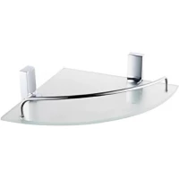 Полка стеклянная D-Lin D264330 24,8x24,8 см, угловая, хром