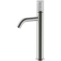Смеситель для раковины Boheme Stick Mramor Grey 122-NB-MR-GR никель матовый/серый мрамор