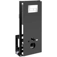 Инсталляция для унитаза WasserKRAFT Glan 66 66TLT.010.ME.BL.CH03 с кнопкой смыва, хром