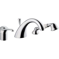 Смеситель на борт ванны Emmevi Tiffany 60120/CR с душевым гарнитуром, хром