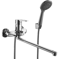 Смеситель для ванны Plstart PD22073 универсальный, с душевым гарнитуром, хром