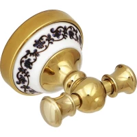 Крючок Fixsen Bogema Gold FX-78505AG двойной, для ванны, золотой/белый