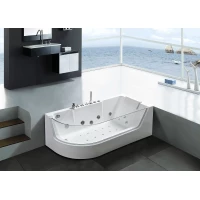 Акриловая ванна Ceruttispa C-403R 170x80 см R, с гидромассажем, угловая, белый