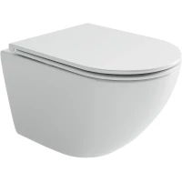 Унитаз подвесной Ceramicanova Whirl CN11007T безободковый, торнадо, с сиденьем микролифт, белый