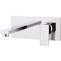 Смеситель для раковины Remer Q-Design QD15 встраиваемый, без донного клапана, хром