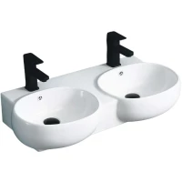 Раковина Ceruttispa Double Viva CT9705 80,5x38,5 см, подвесная, белый