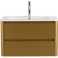 Тумба под раковину Cezares Relax RELAX-800-2C-SO-BORO-P 79,6 см, подвесная, золотой матовый