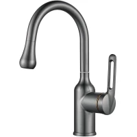 Смеситель для раковины Raffine F101T оружейная сталь