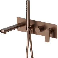Смеситель для ванны Newform Haka 72072E.59.067 встраиваемый, с душевым гарнитуром, медь матовая