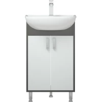 Тумба белый глянец/серый глянец 48 см Corozo Спектр SD-00000707