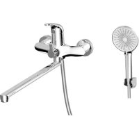 Смеситель для ванны AWP Agura S0751C универсальный, с душевым гарнитуром, хром