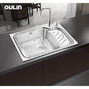 Изображение товара кухонная мойка oulin матовая сталь ol-327l