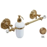 Полотенцедержатель с дозатором жидкого мыла бронза Art&Max Barocco Crystal AM-2057D-Br-C