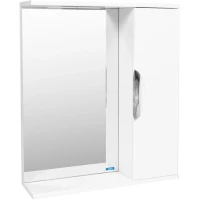 Зеркальный шкаф 70x70 см белый R Viant Лима VLIM70-ZSH