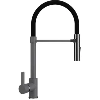 Смеситель для кухни Ulgran U-024-342 с гибким изливом, графит