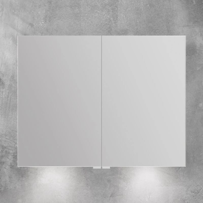 Зеркальный шкаф с нижней подсветкой 90х70 см BelBagno SPC-2A-DL-BL-900 - фото 3