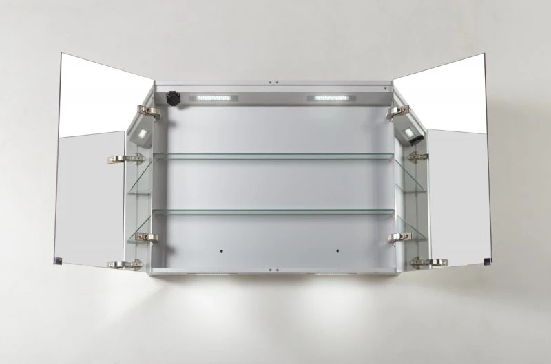 Зеркальный шкаф с нижней подсветкой 90х70 см BelBagno SPC-2A-DL-BL-900 - фото 6