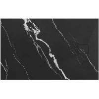 Душевой поддон Rea Magnum Carrara Black REA-K7007 100x80 см, из стеклопластика, прямоугольный, черный мрамор