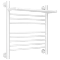 Полотенцесушитель водяной 500x500 белый глянец Сунержа Богема с полкой+ 12-0223-5050