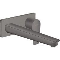 Смеситель для раковины Hansgrohe Talis E 71734340 встраиваемый, без донного клапана, черный хром матовый