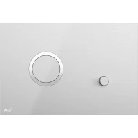 Кнопка смыва AlcaPlast Inox STING-INOX для инсталляции, матовый хром/хром