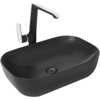 Раковина-чаша WeltWasser Elbach 2143P MB 10000004529 61x40 см, накладная, черный матовый