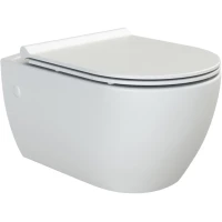 Унитаз подвесной Boheme Bianca 963-SET-W безободковый, с сиденьем микролифт, белый