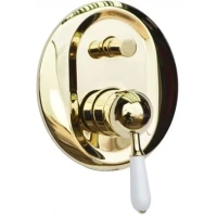 Смеситель для ванны Magliezza Grosso Bianco 50147-do встраиваемый, золотой