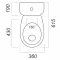 Унитаз-компакт косой выпуск с сиденьем дюропласт Sanita Формат люкс S900504 - 4