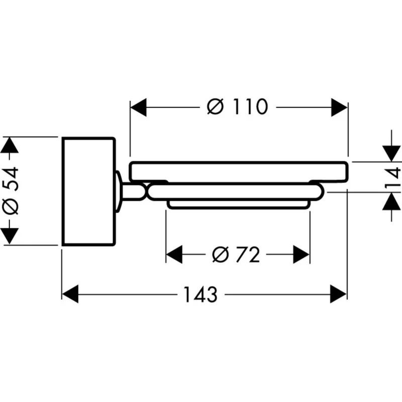 Мыльница Axor Uno 41533000 Мыльница Axor Uno 41533000