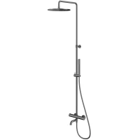 Душевая система Whitecross Y Y1234GM 300 мм, с термостатом, оружейная сталь