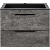 Тумба под раковину Vincea Chiara 2D VMC-2C2600GS 59,2 см, подвесная, серый камень