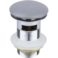 Донный клапан для раковины Bronze De Luxe 1002/1GR с переливом, серый матовый