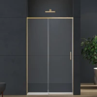 Душевая дверь Vincea Soft 2 VDS-3SO2110CLG 110 см, профиль золотой матовый, стекло прозрачное