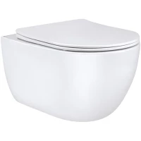 Унитаз подвесной Vincea Evo VT1-34 безободковый, с сиденьем микролифт, белый