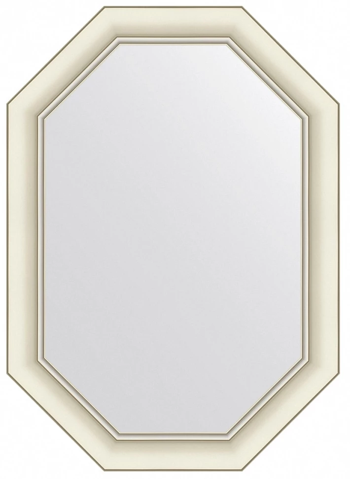 Зеркало 51x71 см белый с серебром Evoform Octagon BY 7433 зеркало 51x51 см белый с серебром evoform octagon by 7430