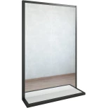 Изображение товара зеркало 55,8x85 см белый матовый/черный sanflor норд c04717