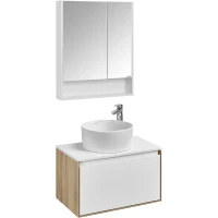 Комплект мебели дуб эльвезия/белый глянец 69 см Акватон Либерти 1A279801LYC70 + 1A281203LY010 + 732700C000 + 1A252202SD010