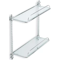 Полка стеклянная Stil Haus Giunone G694GIUNONE(08) 45 см, двойная, хром