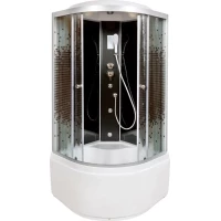Душевая кабина 90x90x215 см Deto L890GM+ELBLACK интимато