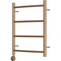 Полотенцесушитель электрический Point Афина П4 PN04156BRE 600x532, ТЭН левый/правый, бронза